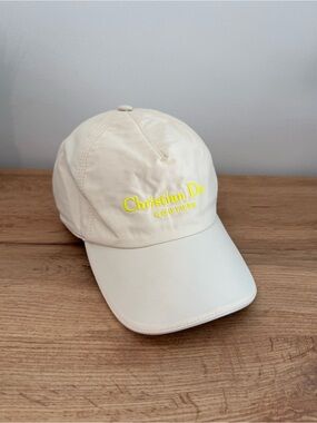 Christian Dior Couture Men’s Hat Beige Logo Cap Size Small Rare Clean